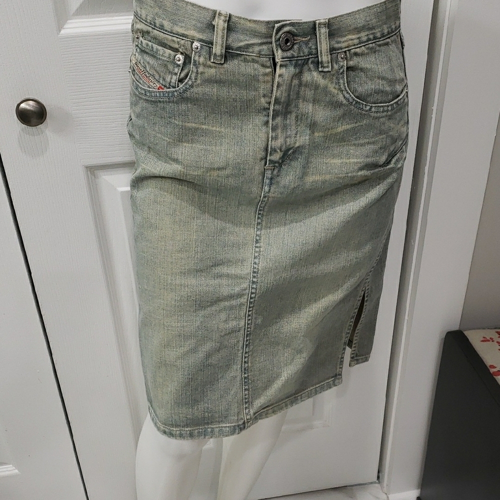 Denim Pencil Skirt